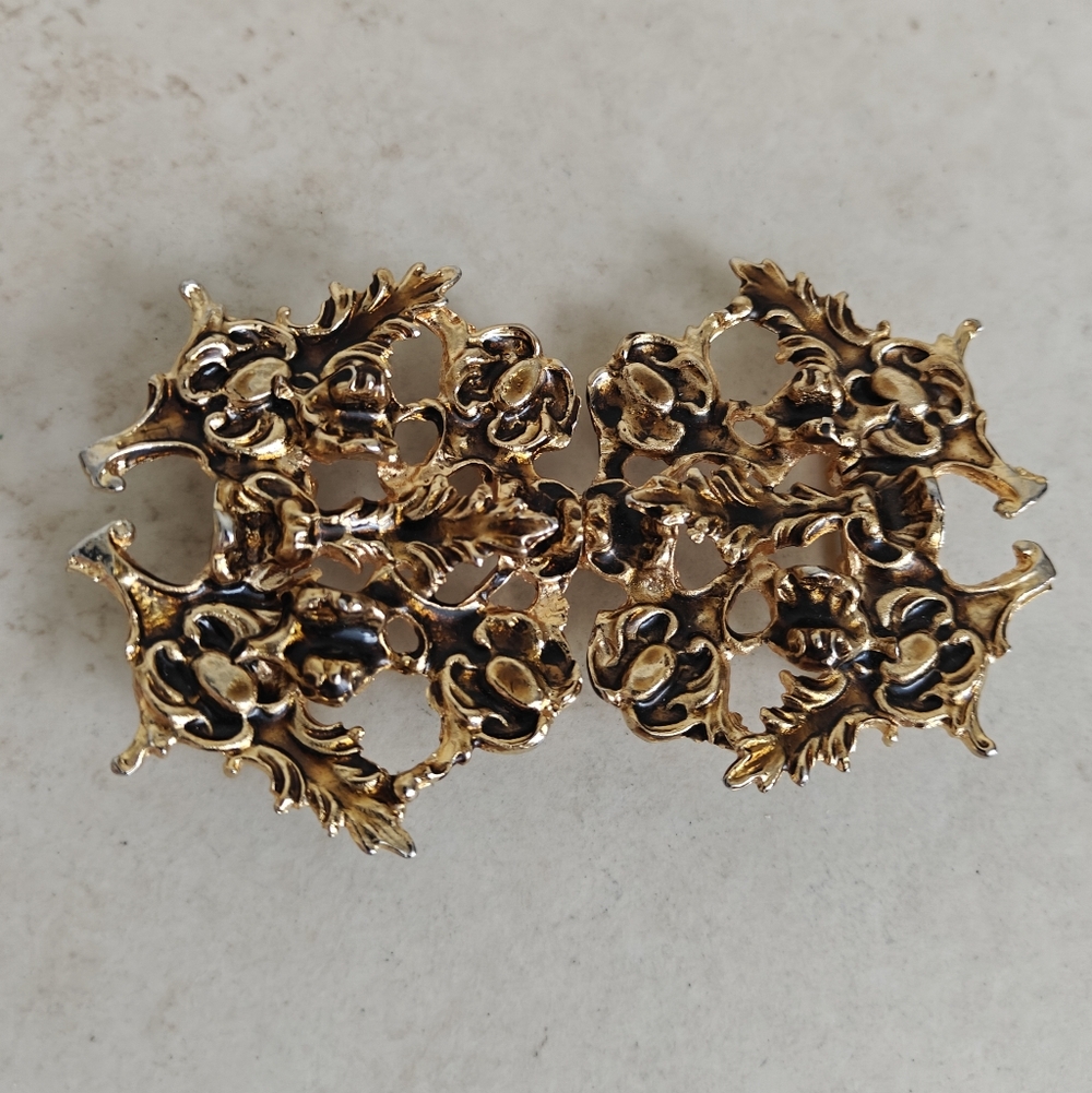 Vintage Gold Tone Statement Belt Buckle